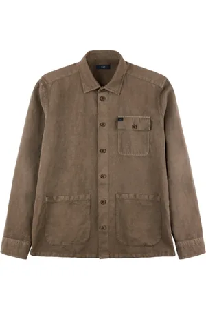 FAY Herre, Skjorter, Brun, L