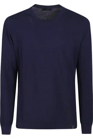 FAY Herre, Strikkevarer, Blå, 3XL