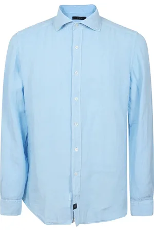 FAY Herre, Skjorter, Blå, 2XL