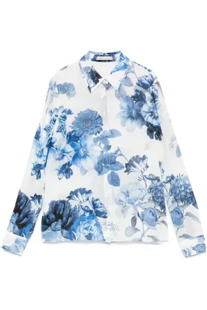 ALICE+OLIVIA Dame, Bluser & Skjorter, Blå, S