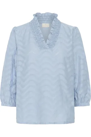 Kaffe Dame, Bluser & Skjorter, Blå, M
