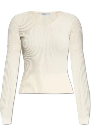 Max Mara Dame, Strikkevarer, Hvit, XL