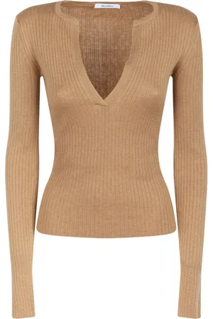 Max Mara Dame, Strikkevarer, Brun, L