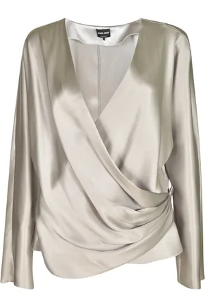 Giorgio Armani Dame, Bluser & Skjorter, Grå, L