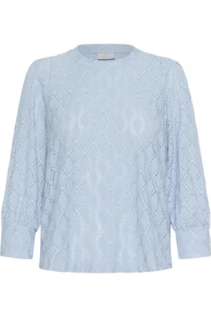 Kaffe Dame, Bluser & Skjorter, Blå, 2XL