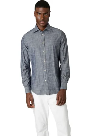 ELEVENTY Herre, Skjorter, Blå, 2XL