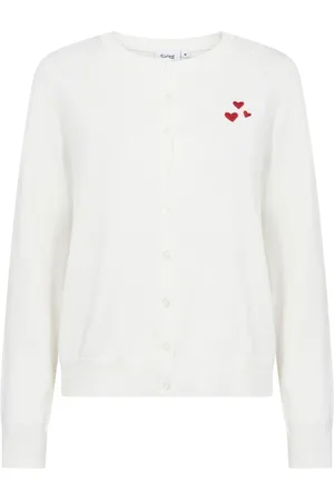 Saint Tropez Dame, Strikkevarer, Hvit, 2XL