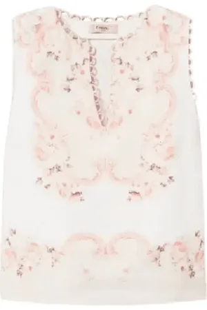 Twin-Set Dame, Topper, Hvit, M