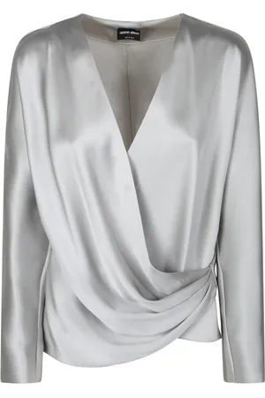 Giorgio Armani Dame, Bluser & Skjorter, Grå, S
