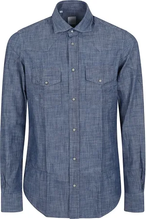 ELEVENTY Herre, Skjorter, Blå, 2XL