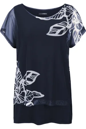 DORIS S Dame, Bluser & Skjorter, Blå, 3XL