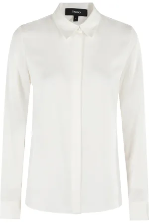 THEORY Dame, Bluser & Skjorter, Hvit, L