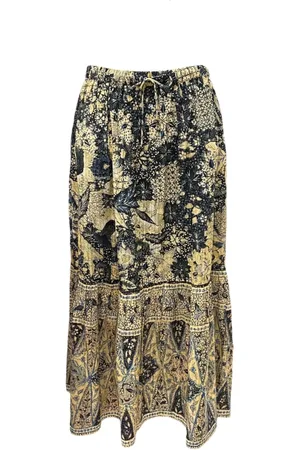 ULLA JOHNSON Dame, Skjørt, Flerfarget, L
