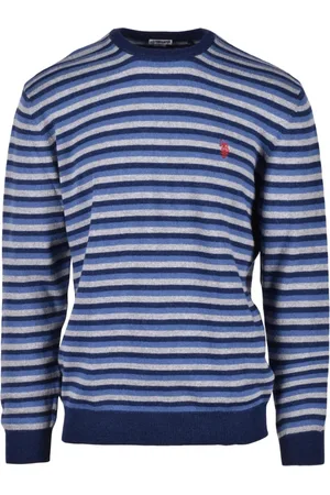 U.S. Polo Assn. Herre, Strikkevarer, Blå, 4XL