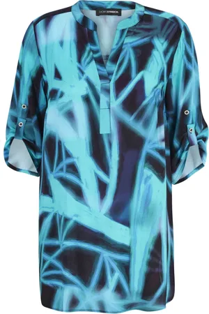 DORIS S Dame, Bluser & Skjorter, Blå, 3XL