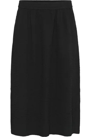 Kaffe Dame, Skjørt, Svart, 5XL