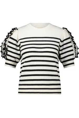 ULLA JOHNSON Dame, Strikkevarer, Hvit, M