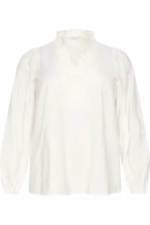 Kaffe Dame, Bluser & Skjorter, Hvit, 5XL