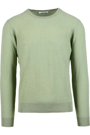 KANGRA CASHMERE Herre, Strikkevarer, Grønn, 4XL