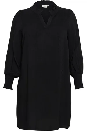 Kaffe Dame, Kjoler, Svart, 7XL