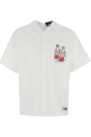 Msgm Herre, Skjorter, Hvit, XL