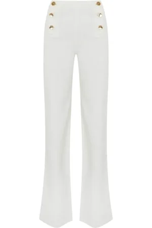 Twin-Set Dame, Bukser, Hvit, W28