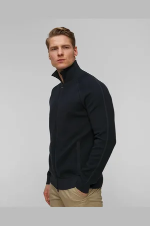 HUGO BOSS Herre, Strikkevarer, Svart, XL