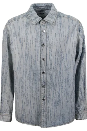 Msgm Herre, Skjorter, Blå, L
