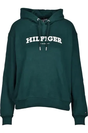 Tommy Hilfiger Dame, Gensere & Hettegensere, Grønn, S