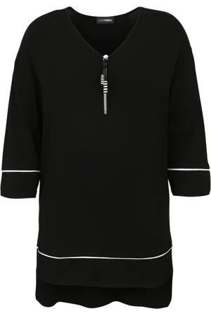 DORIS S Dame, Bluser & Skjorter, Svart, 2XL