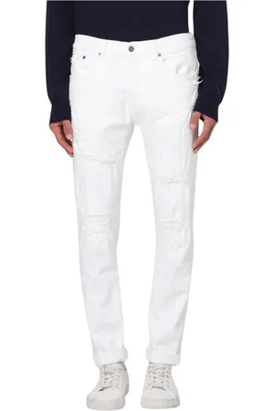 Dondup Herre, Jeans, Hvit, W35