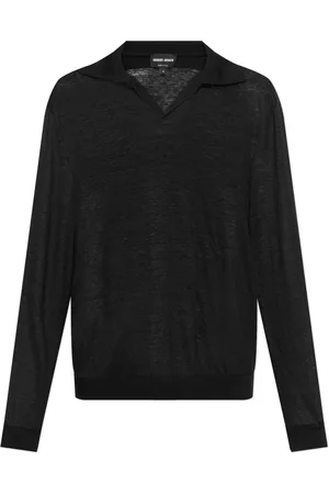 Giorgio Armani Herre, Strikkevarer, Svart, 2XL