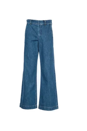 Max Mara Dame, Jeans, Blå, L