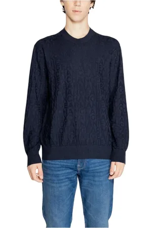 Armani Exchange Herre, Strikkevarer, Blå, S