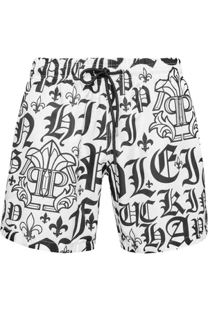Philipp Plein Herre, Svømmetøy, Svart, 3XL
