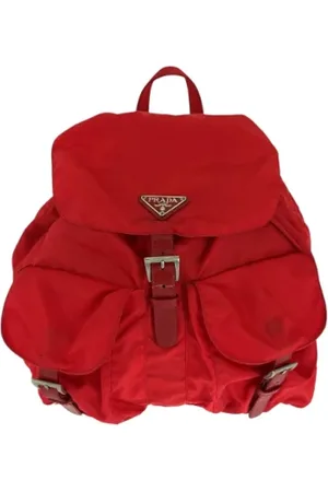 Prada Dame, Pre-owned, Rød, ONE SIZE