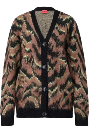 HUGO BOSS Dame, Strikkevarer, Brun, L