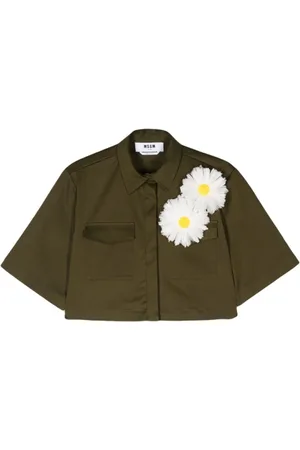Msgm Dame, Bluser & Skjorter, Grønn, S