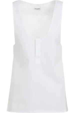 Saint Laurent Dame, Topper, Hvit, 2XS