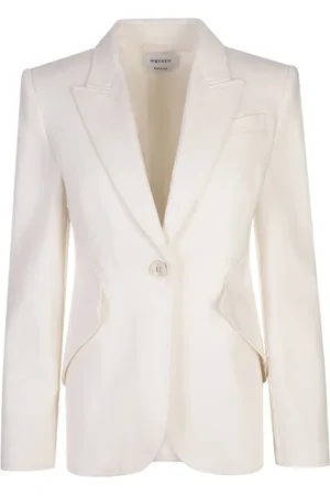 Alexander McQueen Dame, Jakker, Hvit, S