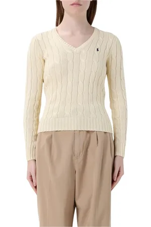 Ralph Lauren Dame, Strikkevarer, Gul, XL