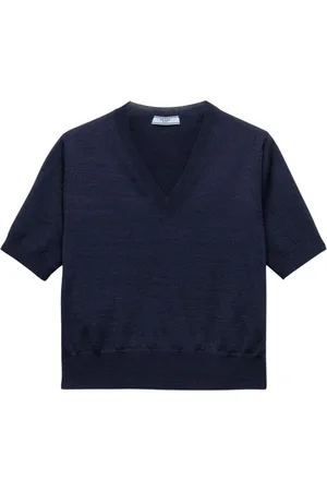 Prada Dame, Strikkevarer, Blå, S