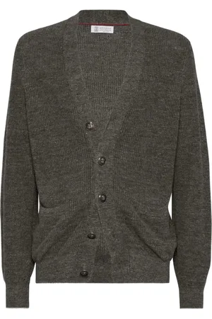 Brunello Cucinelli Herre, Strikkevarer, Grå, 2XL