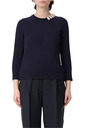 Thom Browne Dame, Strikkevarer, Blå, M