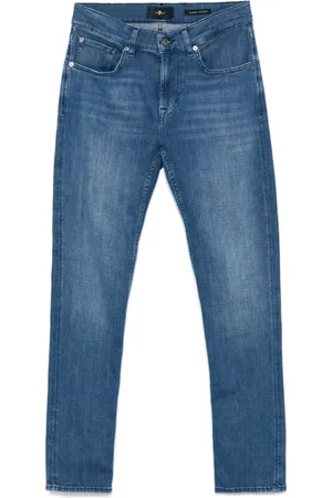 7 for all Mankind Herre, Jeans, Blå, W33