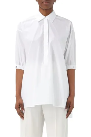 Max Mara Dame, Bluser & Skjorter, Hvit, 2XS
