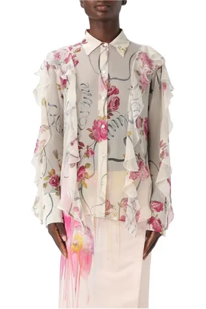 BLUMARINE Dame, Bluser & Skjorter, Flerfarget, L
