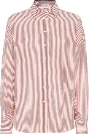 Brunello Cucinelli Dame, Bluser & Skjorter, Rød, M