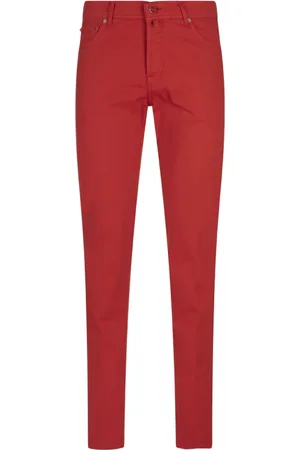 Kiton Herre, Jeans, Rød, W33
