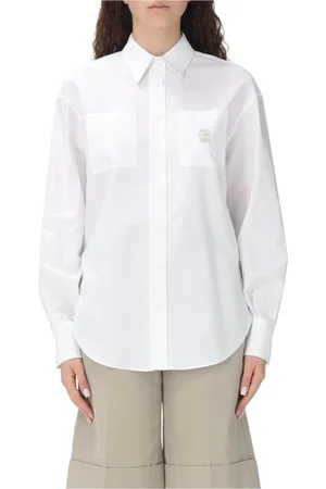 Brunello Cucinelli Dame, Bluser & Skjorter, Hvit, XL